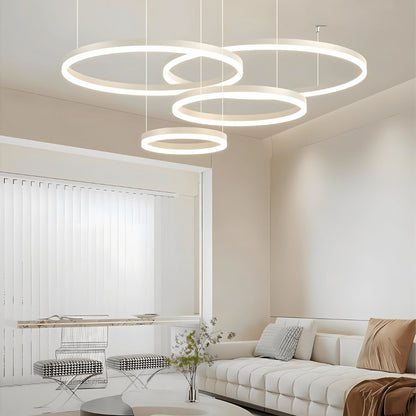 Modern Iron Chandelier Concentric Rings LED View 37