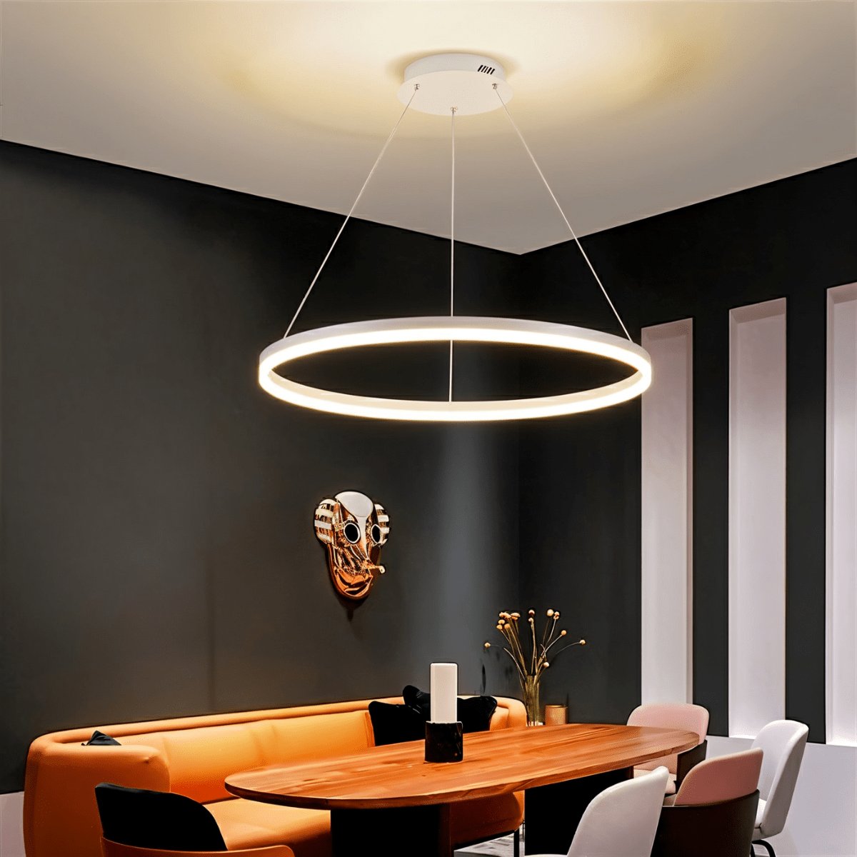 Modern Iron Chandelier Concentric Rings LED View 38