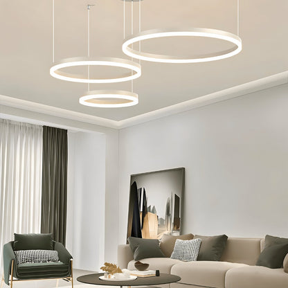 Modern Iron Chandelier Concentric Rings LED View 39