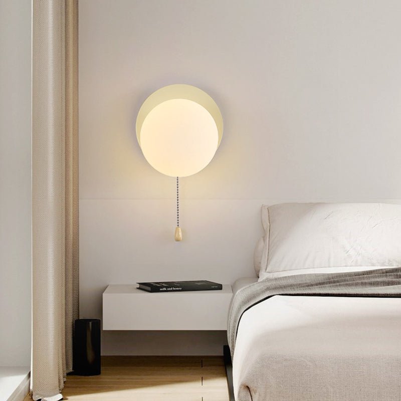 Modern Iron Glass Geometry Wall Sconce Globe Backplate Detail