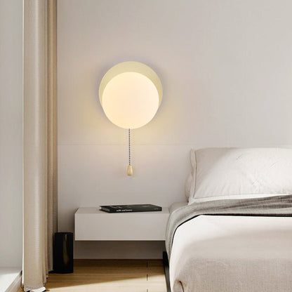 Modern Iron Glass Geometry Wall Sconce Globe Backplate Detail
