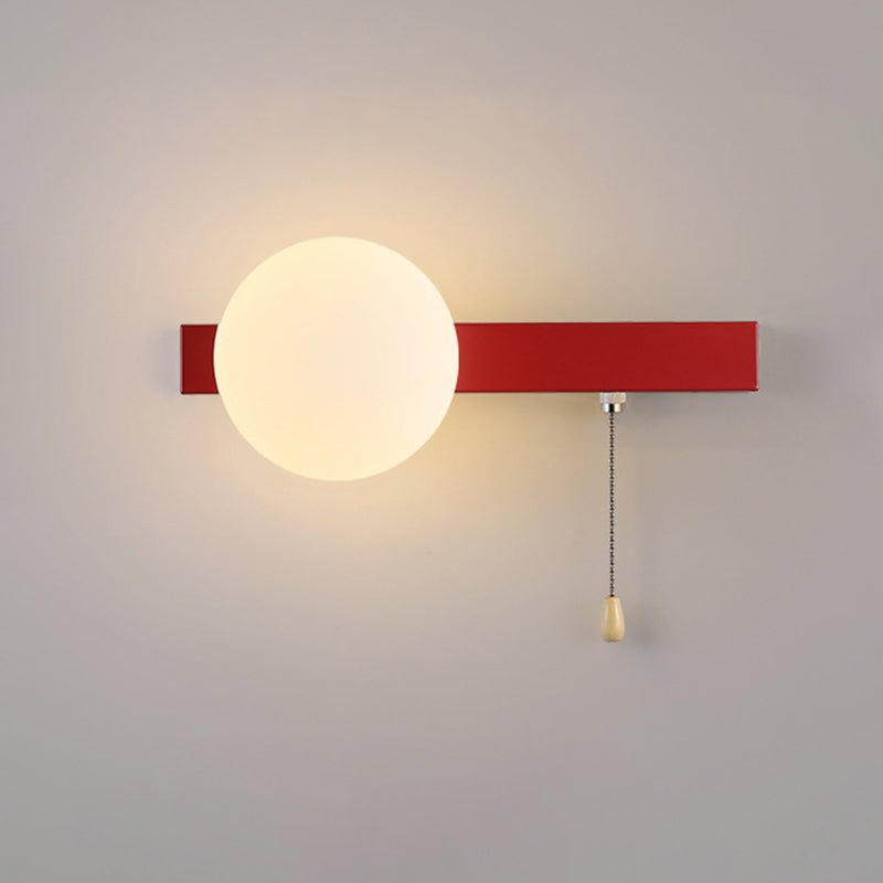 Modern Iron Glass Geometry Wall Sconce Globe Backplate View 18