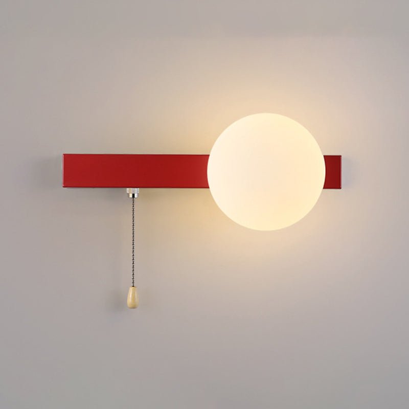 Modern Iron Glass Geometry Wall Sconce Globe Backplate View 19