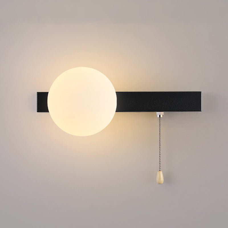 Modern Iron Glass Geometry Wall Sconce Globe Backplate View 20