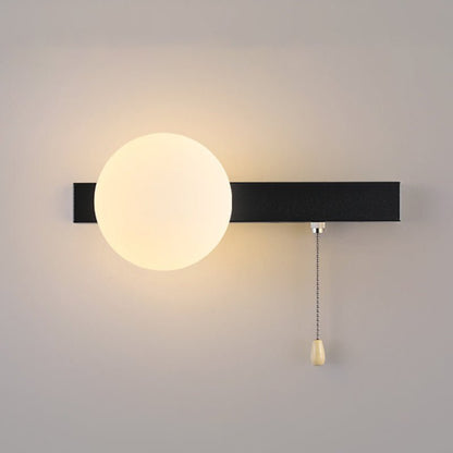 Modern Iron Glass Geometry Wall Sconce Globe Backplate View 20