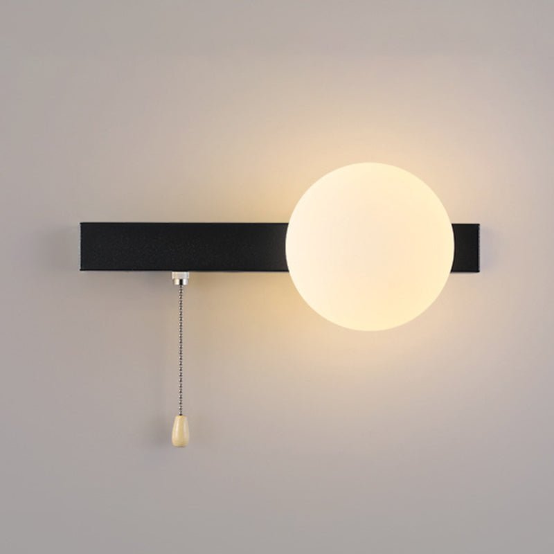 Modern Iron Glass Geometry Wall Sconce Globe Backplate View 21