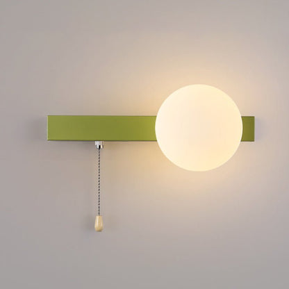 Modern Iron Glass Geometry Wall Sconce Globe Backplate View 23