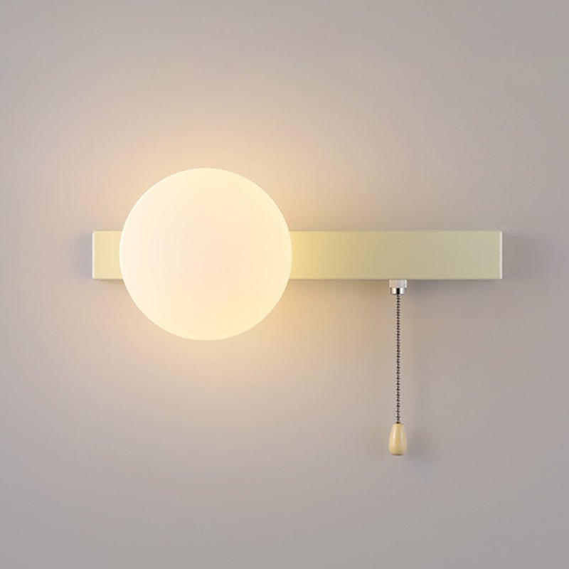 Modern Iron Glass Geometry Wall Sconce Globe Backplate View 24