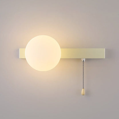 Modern Iron Glass Geometry Wall Sconce Globe Backplate View 24