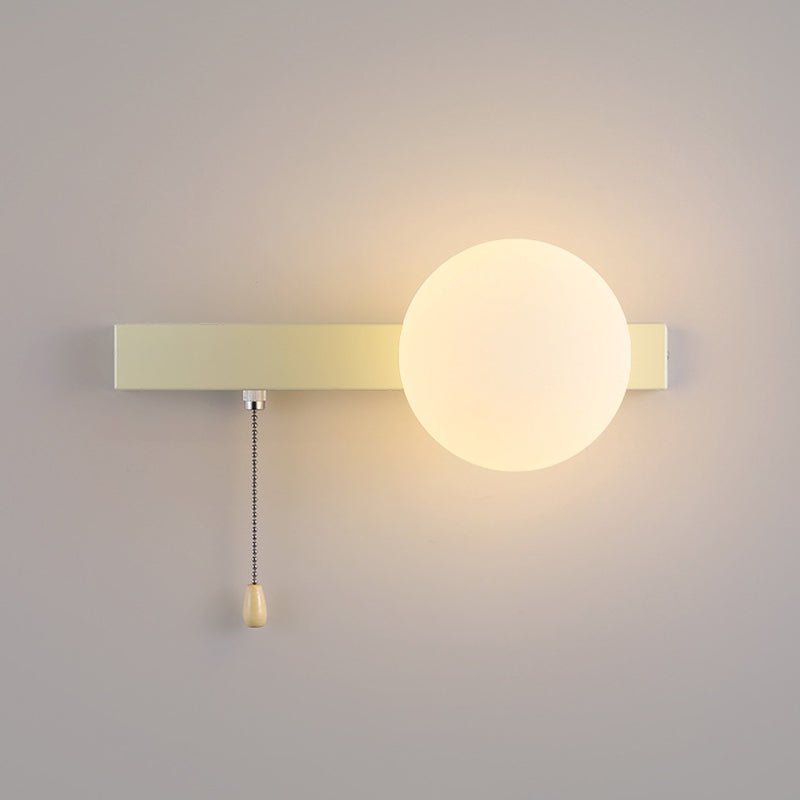 Modern Iron Glass Geometry Wall Sconce Globe Backplate View 25