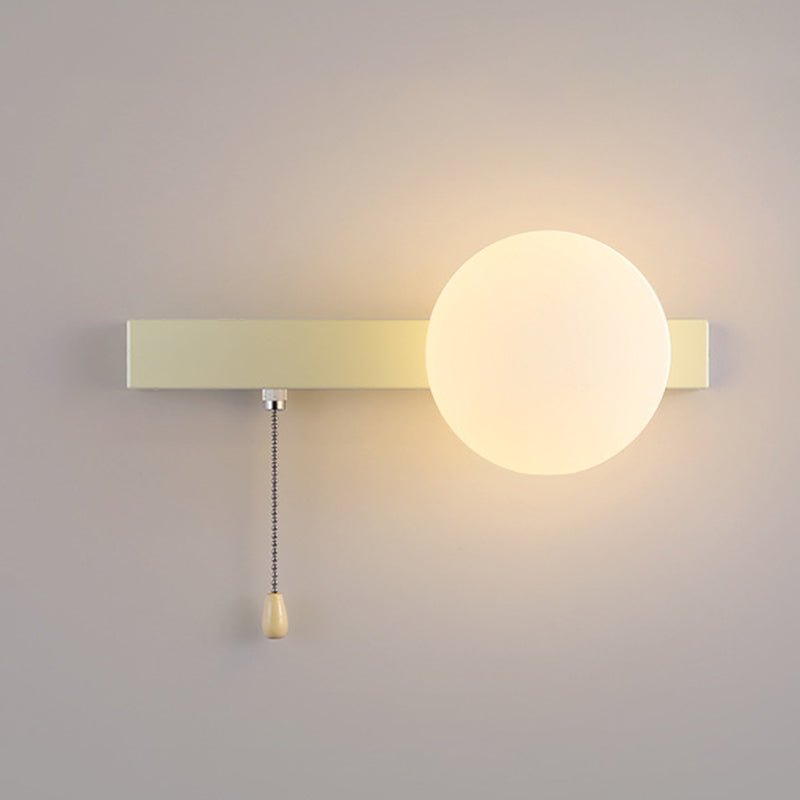 Modern Iron Glass Geometry Wall Sconce Globe Backplate View 26