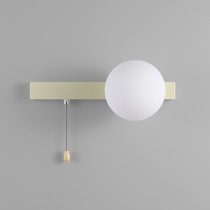 Modern Iron Glass Geometry Wall Sconce Globe Backplate View 27