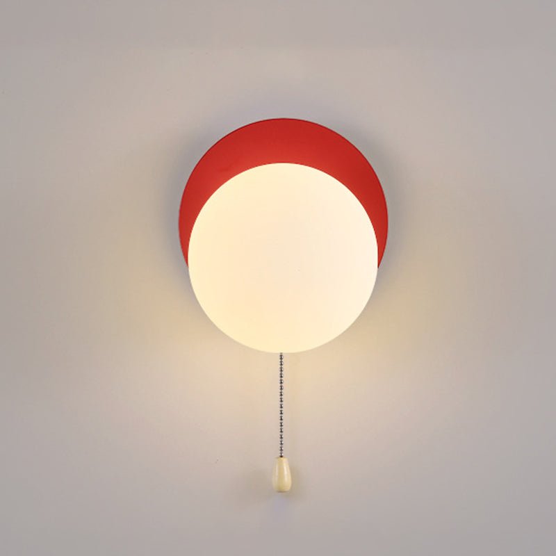 Modern Iron Glass Geometry Wall Sconce Globe Backplate View 28