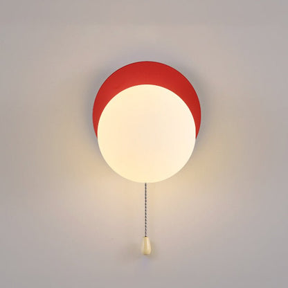 Modern Iron Glass Geometry Wall Sconce Globe Backplate View 28