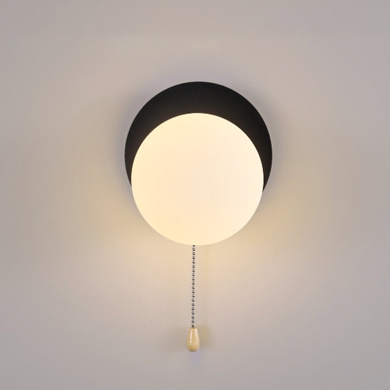 Modern Iron Glass Geometry Wall Sconce Globe Backplate View 29