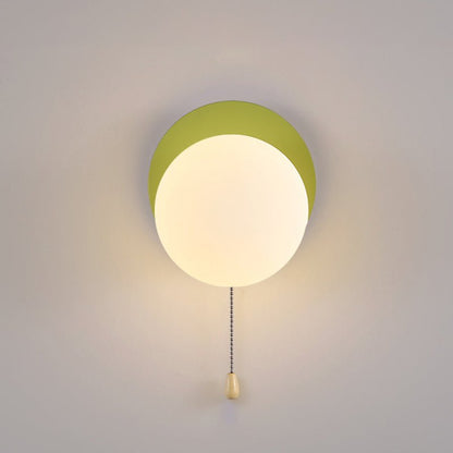 Modern Iron Glass Geometry Wall Sconce Globe Backplate View 30