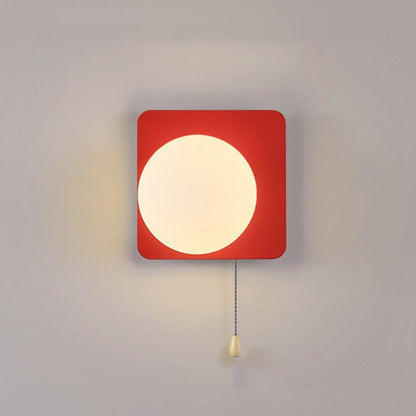Modern Iron Glass Geometry Wall Sconce Globe Backplate View 37