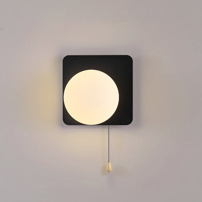 Modern Iron Glass Geometry Wall Sconce Globe Backplate View 39