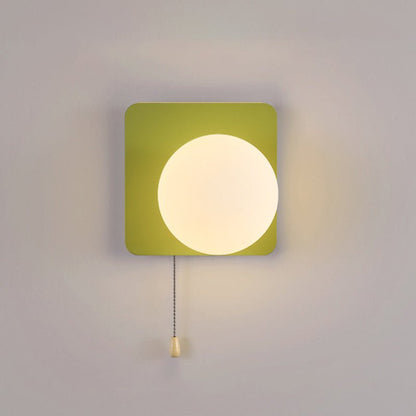 Modern Iron Glass Geometry Wall Sconce Globe Backplate View 40