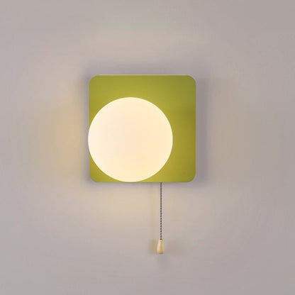 Modern Iron Glass Geometry Wall Sconce Globe Backplate View 41