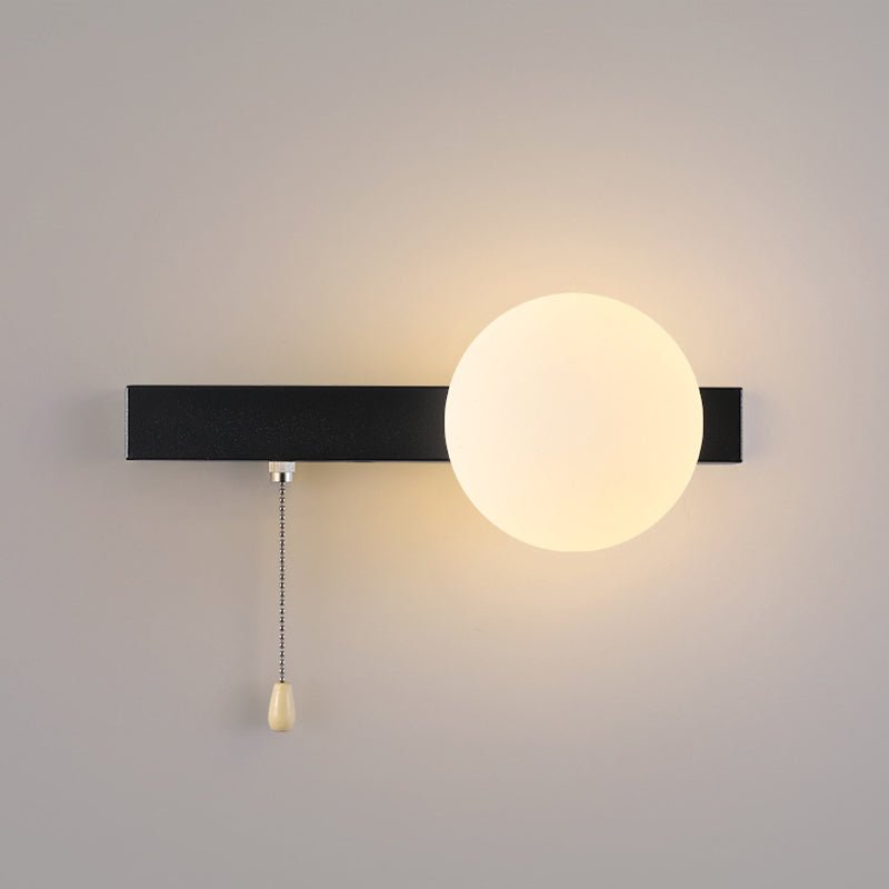 Modern Iron Glass Geometry Wall Sconce Globe Backplate View 44