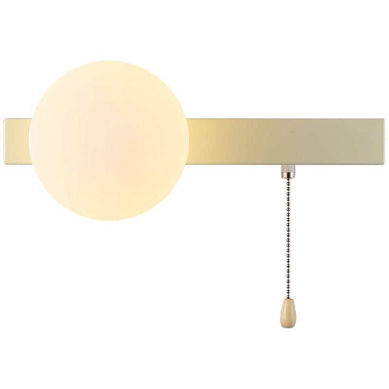 Modern Iron Glass Geometry Wall Sconce Globe Backplate View 46