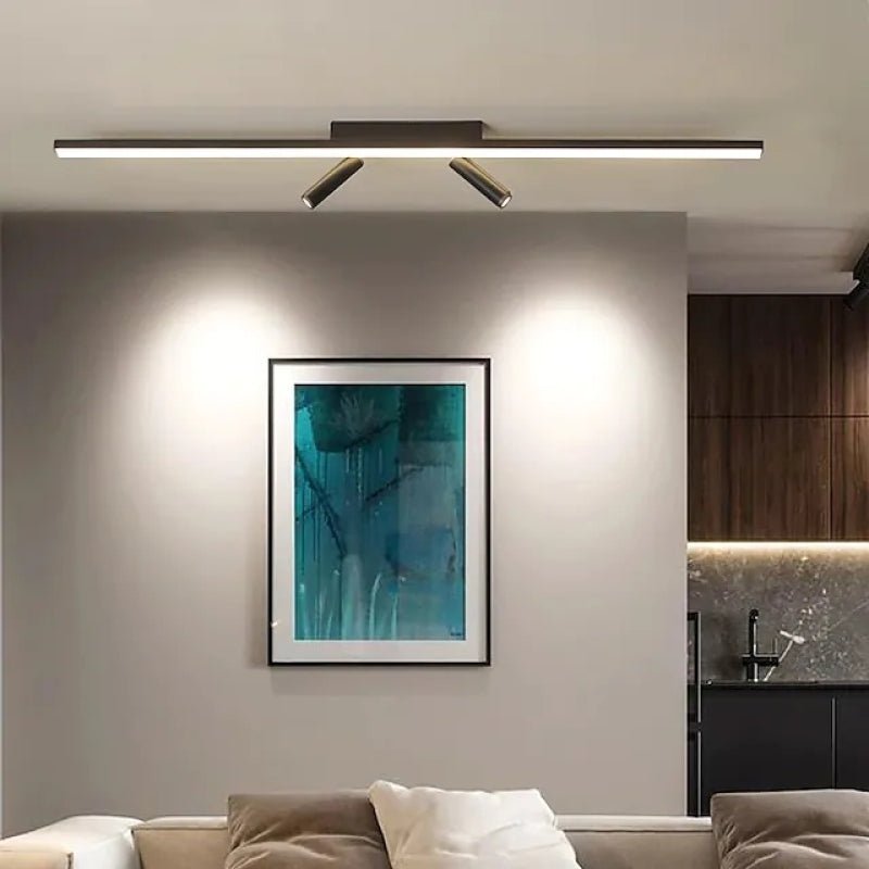 Modern Linear Spotlight Flush Mount Ceiling Light Close Up