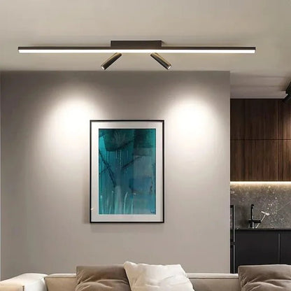 Modern Linear Spotlight Flush Mount Ceiling Light Close Up