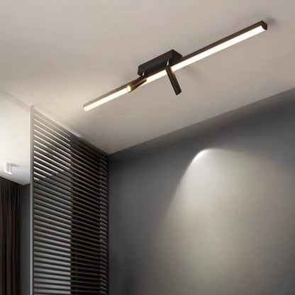 Modern Linear Spotlight Flush Mount Ceiling Light Side