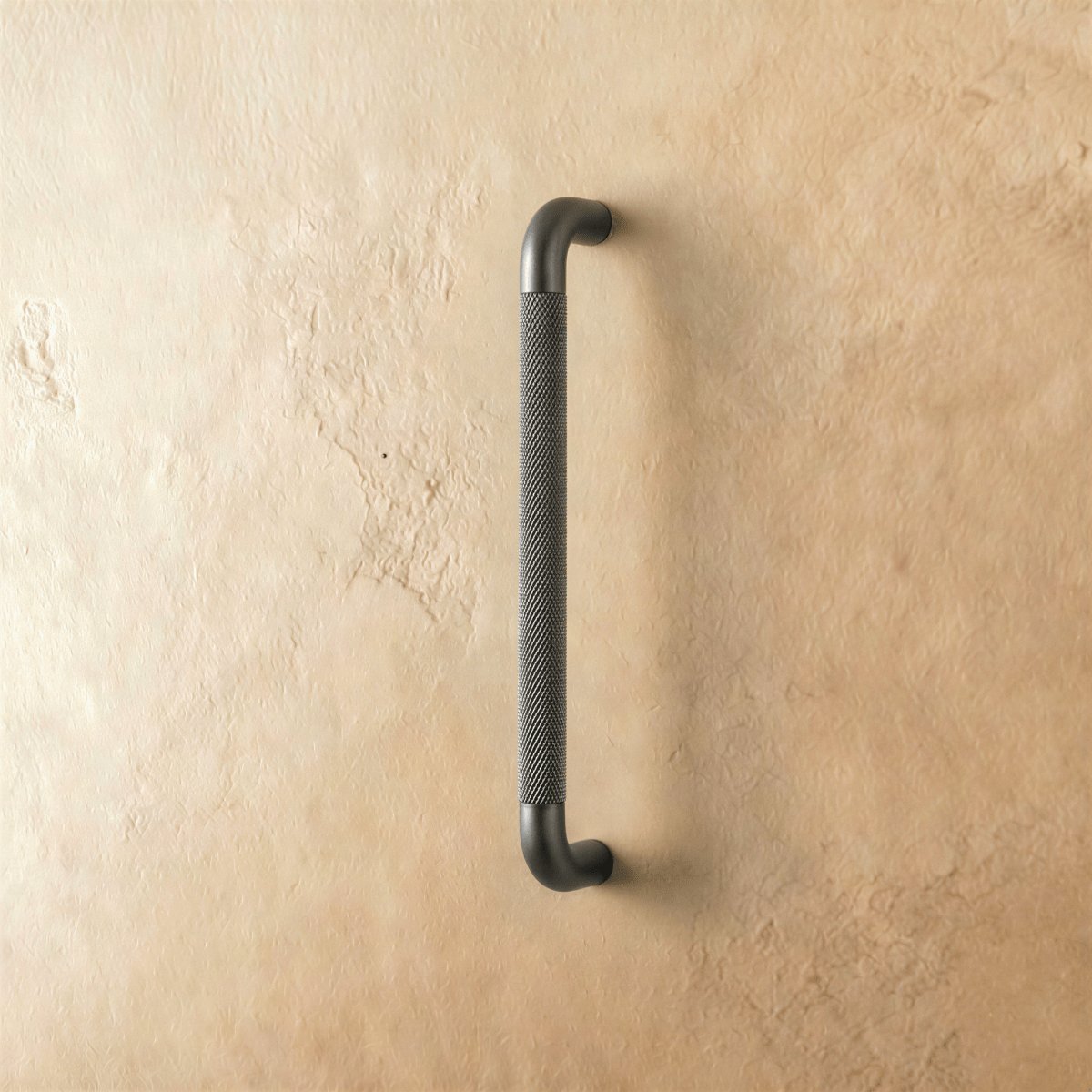 Modern Metal Cabinet Knob Pull Bar Knurled Angle