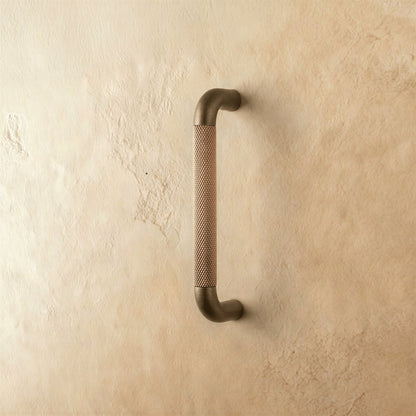 Modern Metal Cabinet Knob Pull Bar Knurled Back