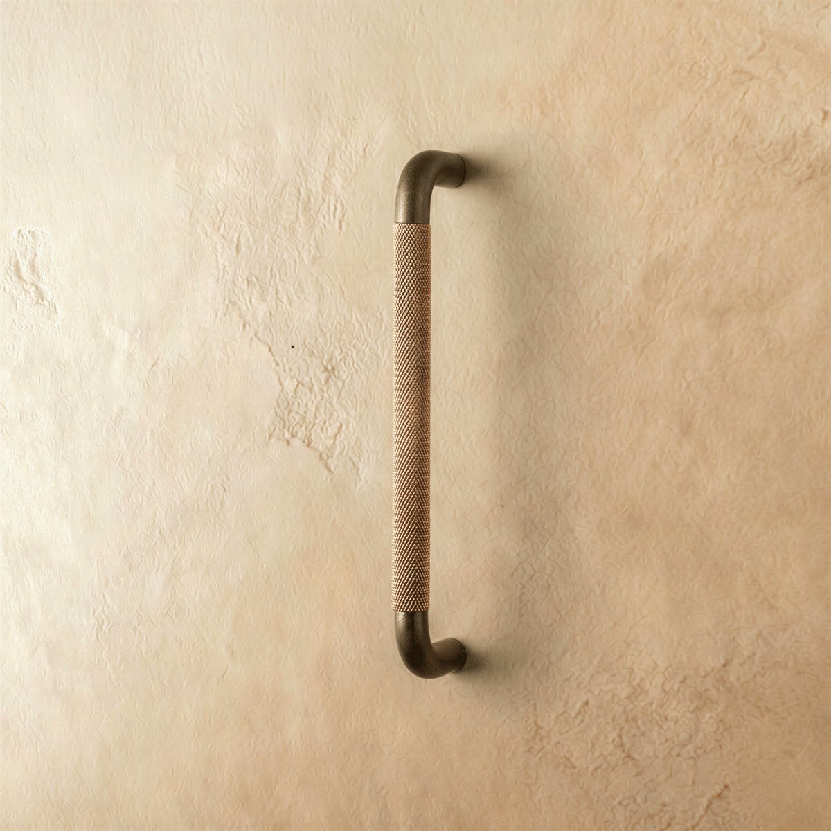 Modern Metal Cabinet Knob Pull Bar Knurled Lifestyle