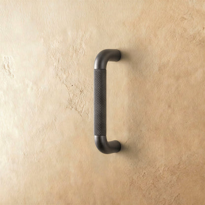 Modern Metal Cabinet Knob Pull Bar Knurled Side