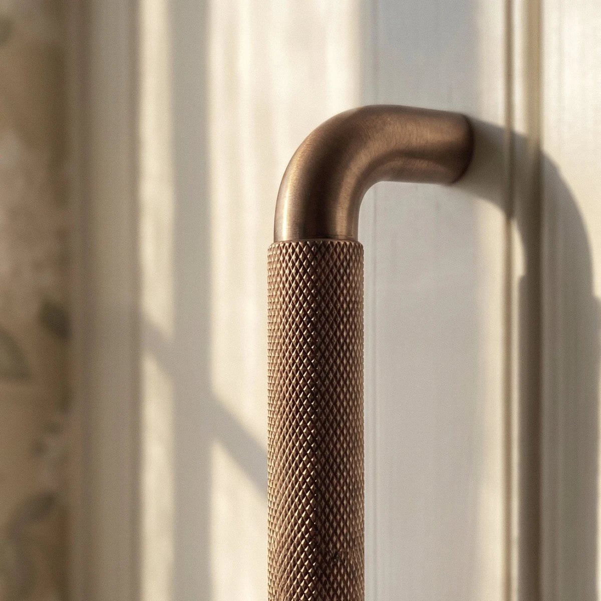 Modern Metal Cabinet Knob Pull Bar Knurled View 14