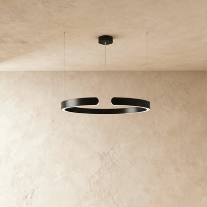 Modern Metal Chandelier LED Ring Halo Shape Full