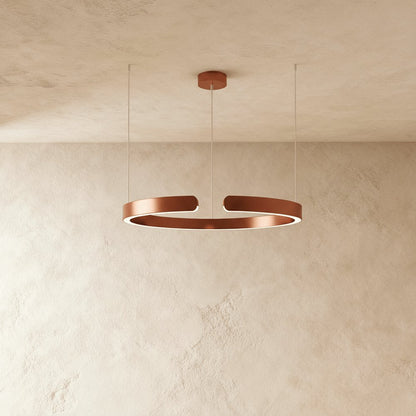 Modern Metal Chandelier LED Ring Halo Shape View 11