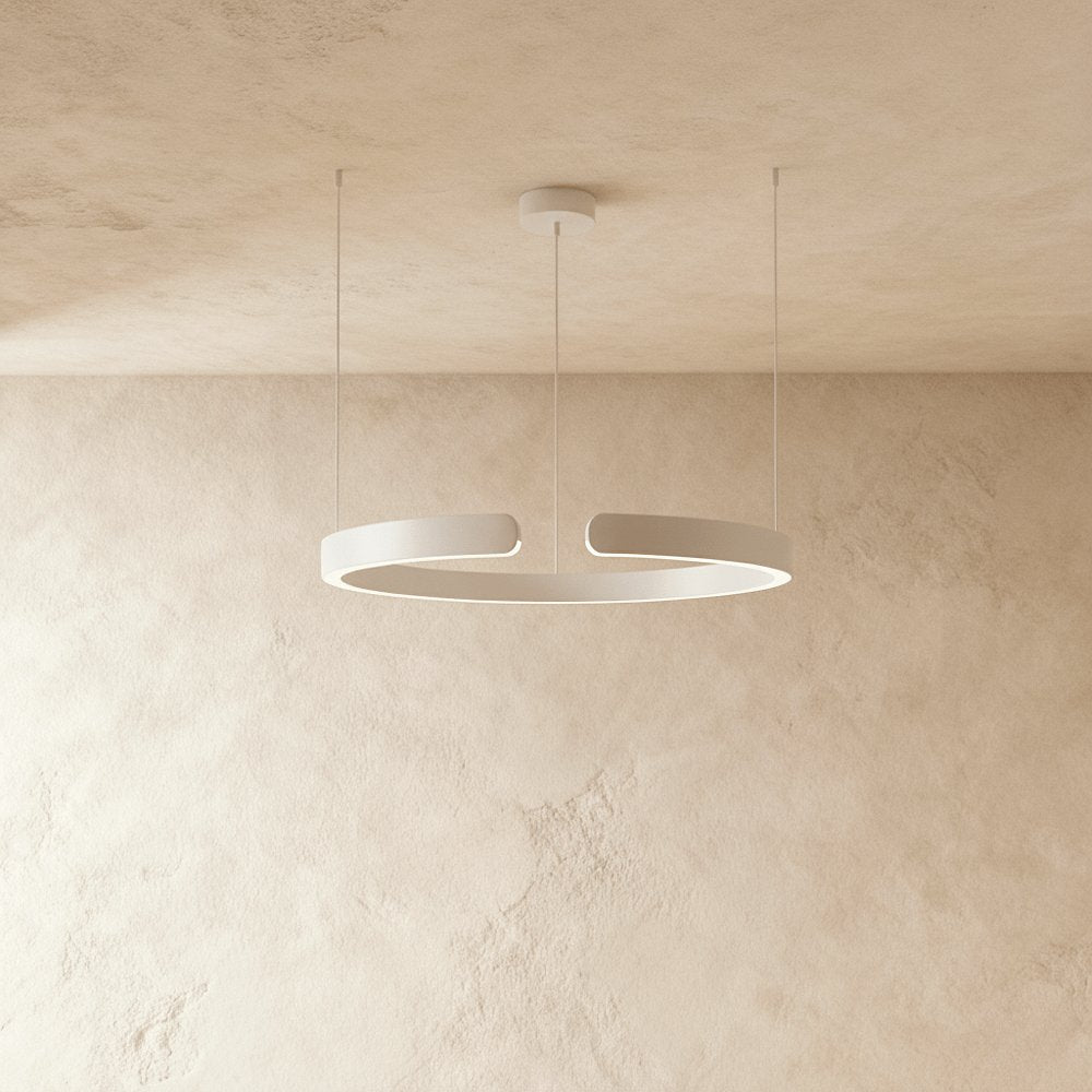 Modern Metal Chandelier LED Ring Halo Shape View 12