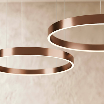 Modern Metal Chandelier LED Ring Halo Shape View 15