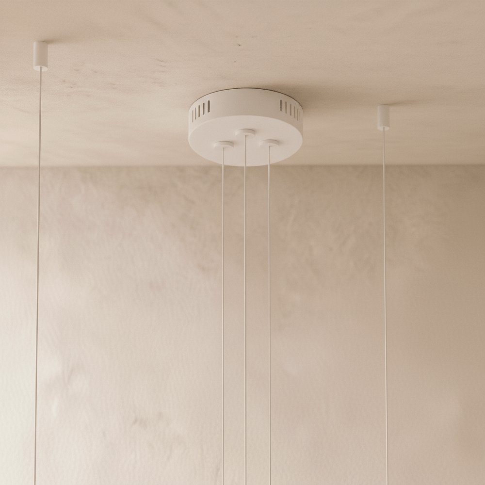 Modern Metal Chandelier LED Ring Halo Shape View 20