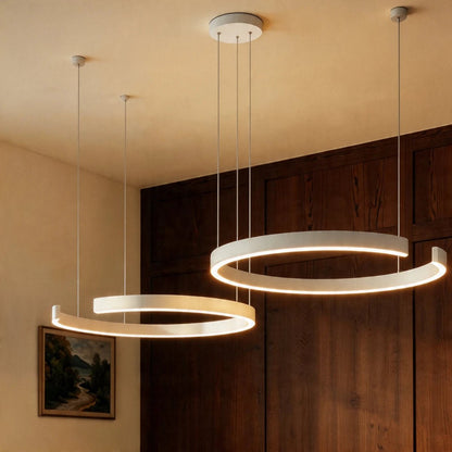 Modern Metal Chandelier LED Ring Halo Shape View 25