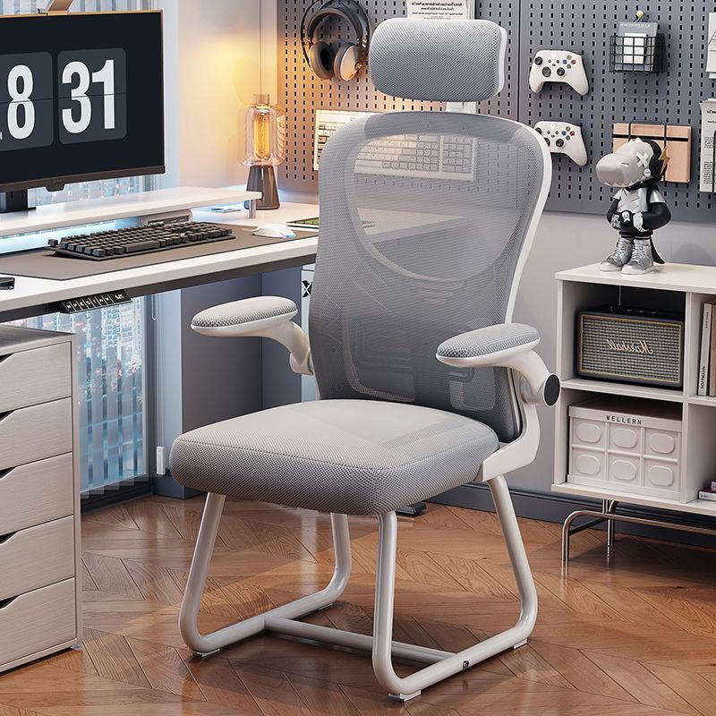 Modern Metal Ergonomic Mesh Desk Chair Sled Base Hero