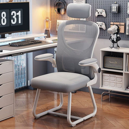 Modern Metal Ergonomic Mesh Desk Chair Sled Base Hero