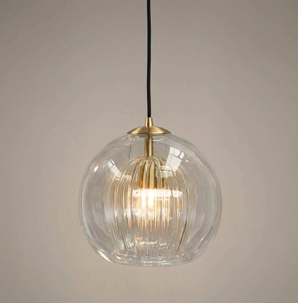 Modern Metal Glass Kitchen Pendant Light Double Globe Lifestyle