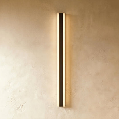 Modern Metal Outdoor Wall Lamp Dual Vertical Panels Angle