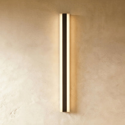 Modern Metal Outdoor Wall Lamp Dual Vertical Panels Back