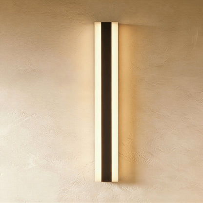 Modern Metal Outdoor Wall Lamp Dual Vertical Panels Hero