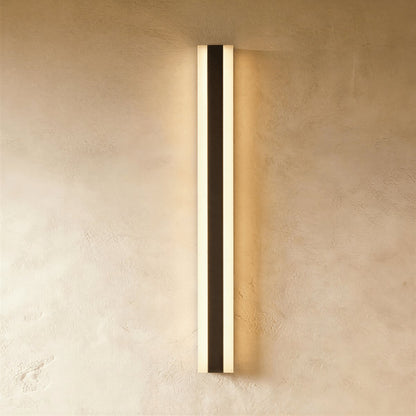 Modern Metal Outdoor Wall Lamp Dual Vertical Panels Side