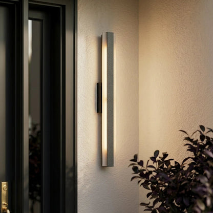 Modern Metal Outdoor Wall Lamp Dual Vertical Panels View 13