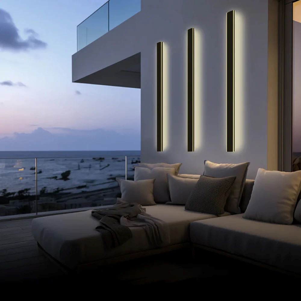 Modern Metal Outdoor Wall Lamp Linear LED Detail