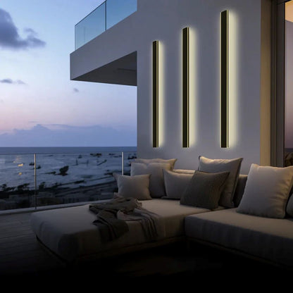 Modern Metal Outdoor Wall Lamp Linear LED Detail